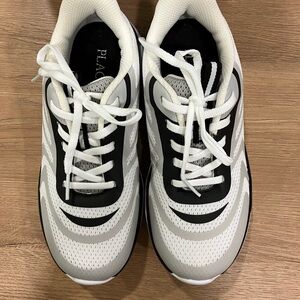 White, Gray and Black Girl’s Athletic Sneakers